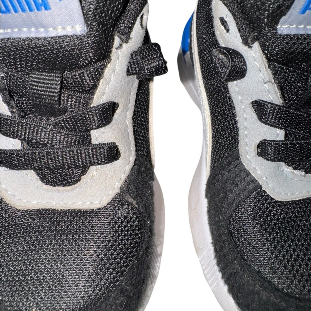 Puma  Graviton  Unisex Kids Black and White Sneakers with Blue Accents - Picture 6 of 7